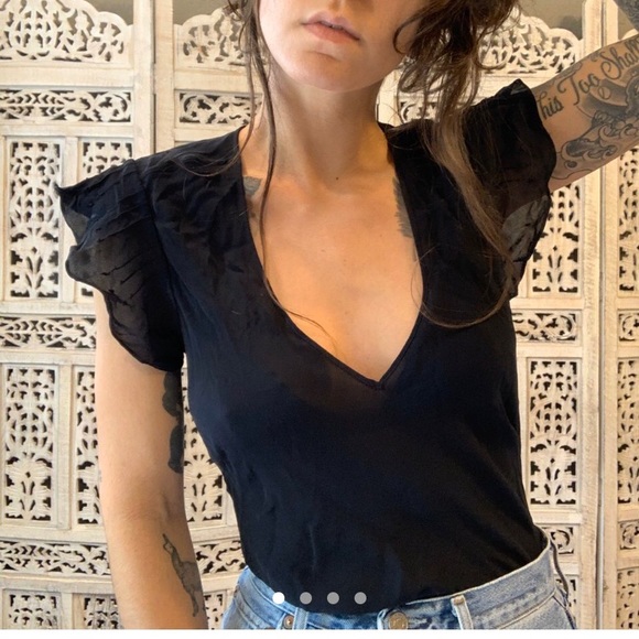 Reformation Tops - Vintage Flutter Sleeve Top